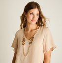 VESTIDO MIDI CON COLLAR 907534
